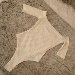 White off the shoulder bodysuit